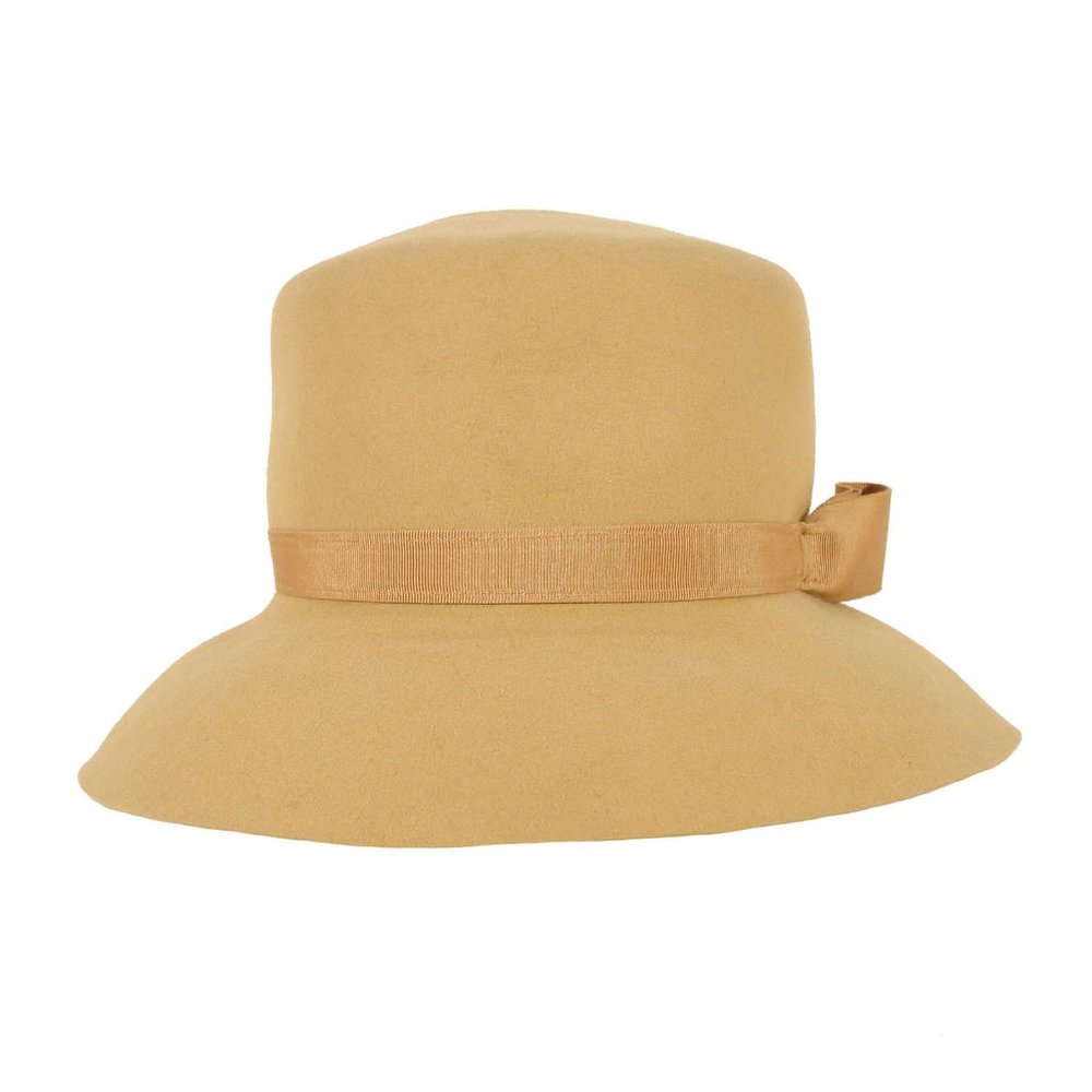 MALLORY/Stetson Cravenette Vintage Camel Fur Felt Fedora Hat